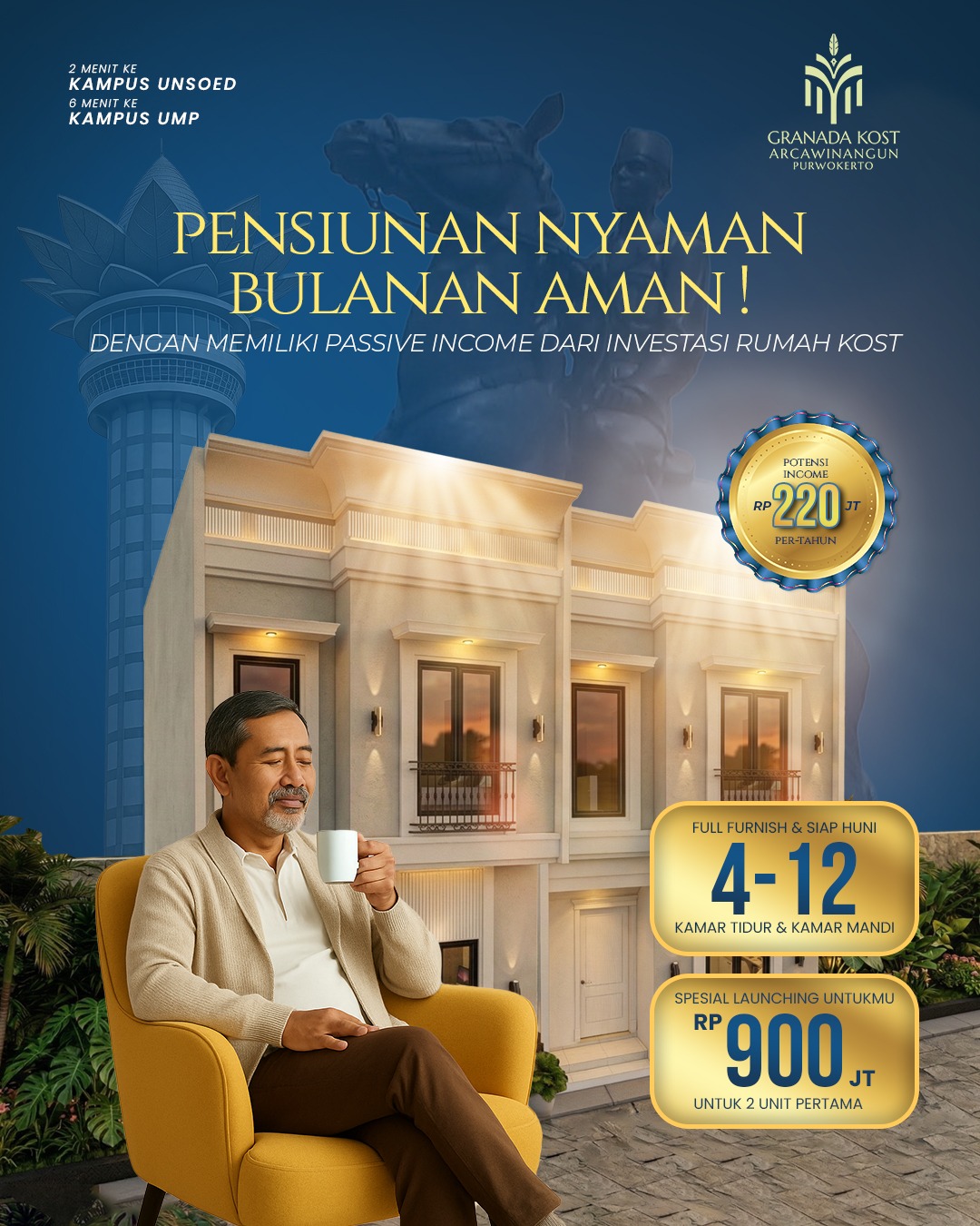 Granada Kost Arcawinangun — Pensiunan Nyaman, Bulanan Aman
